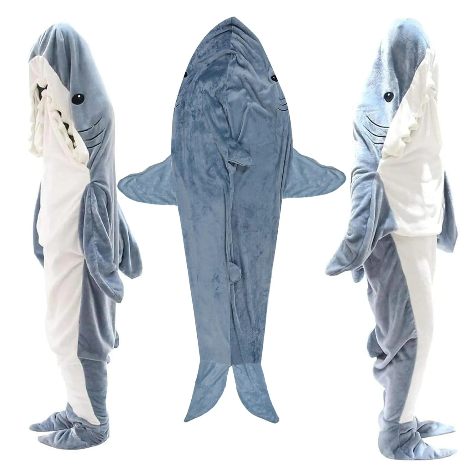 Wearable Shark Sleeping Bag Onezie with Zipper