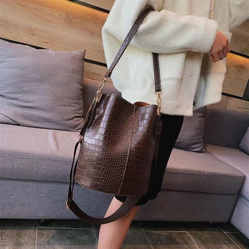 Women Shoulder Crocodile Crossbody Bag