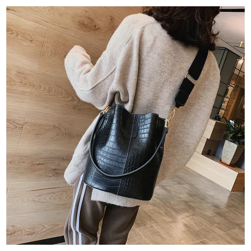 Women Shoulder Crocodile Crossbody Bag