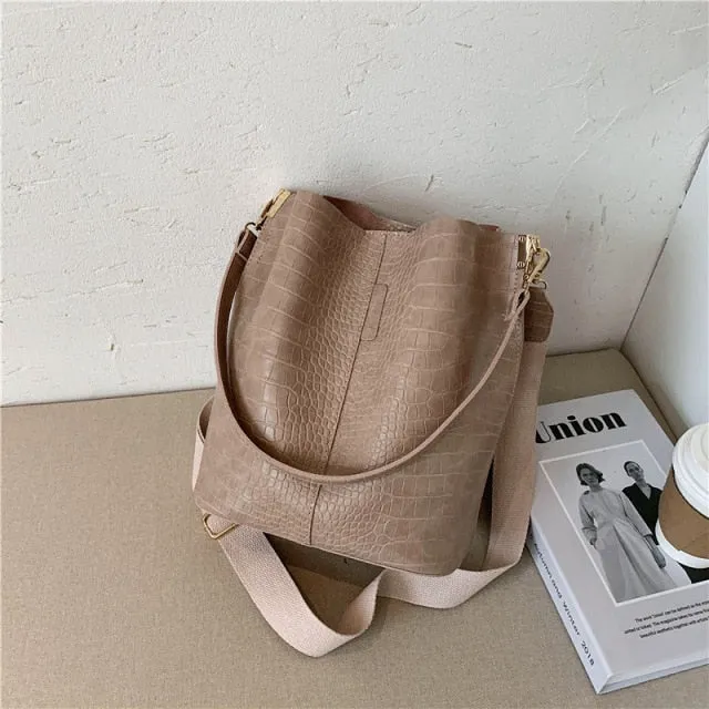 Women Shoulder Crocodile Crossbody Bag