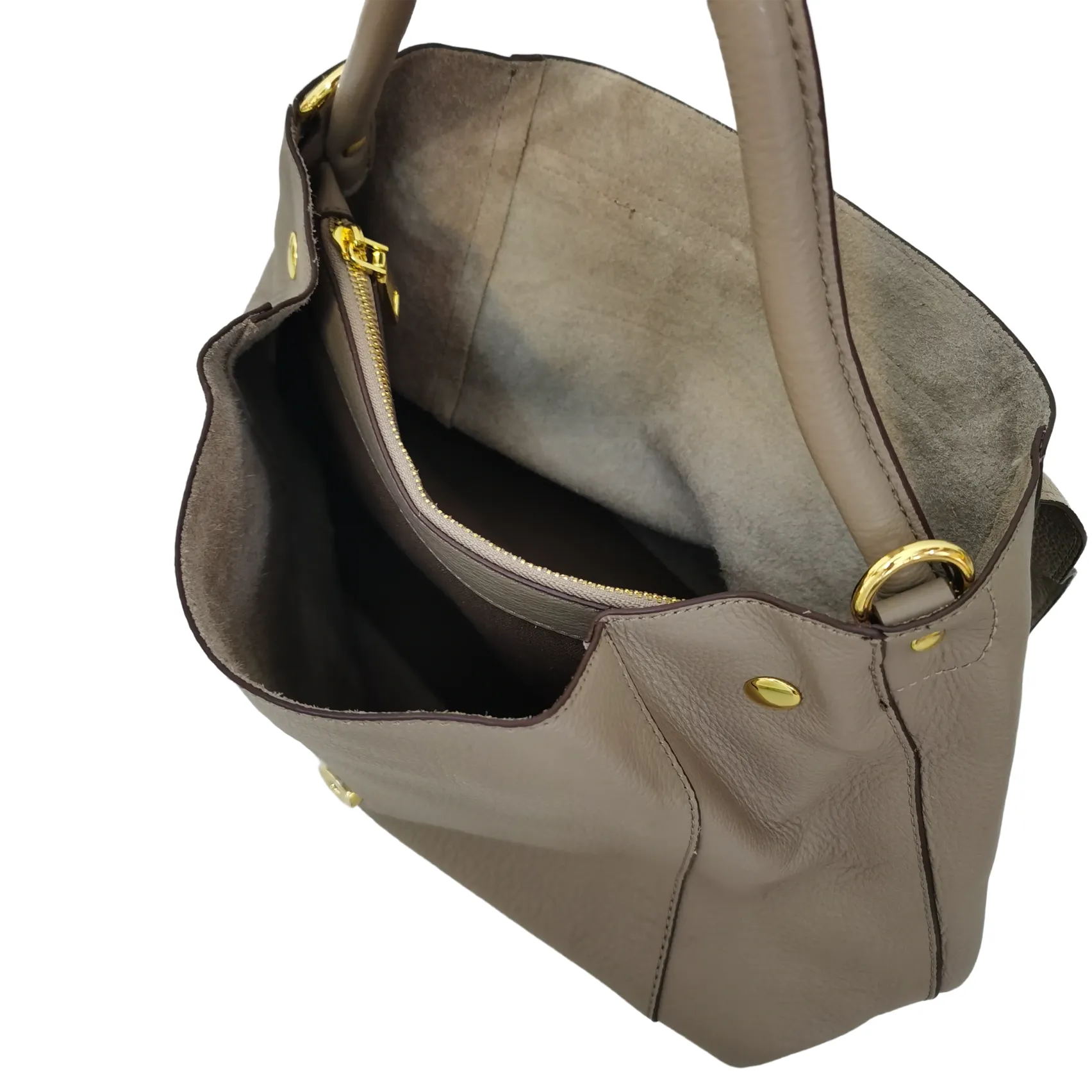 Women's genuine cowhide leather handbag Ingrid design