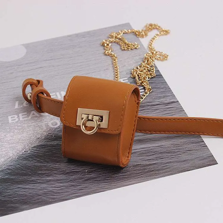 Women's Small Waist Belt Bag with Chain