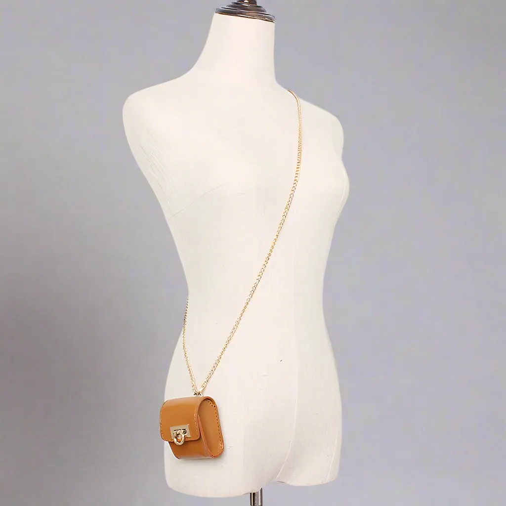 Women's Small Waist Belt Bag with Chain