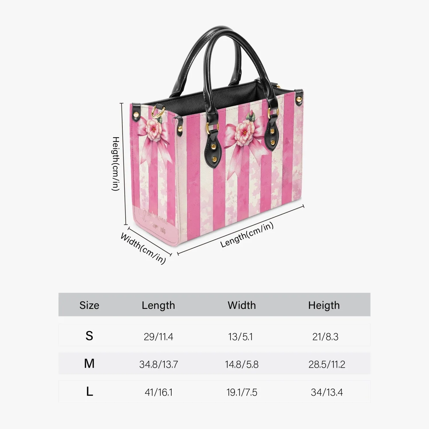 Women's Tote Bag - Rockabilly - Pink Candy Stripe