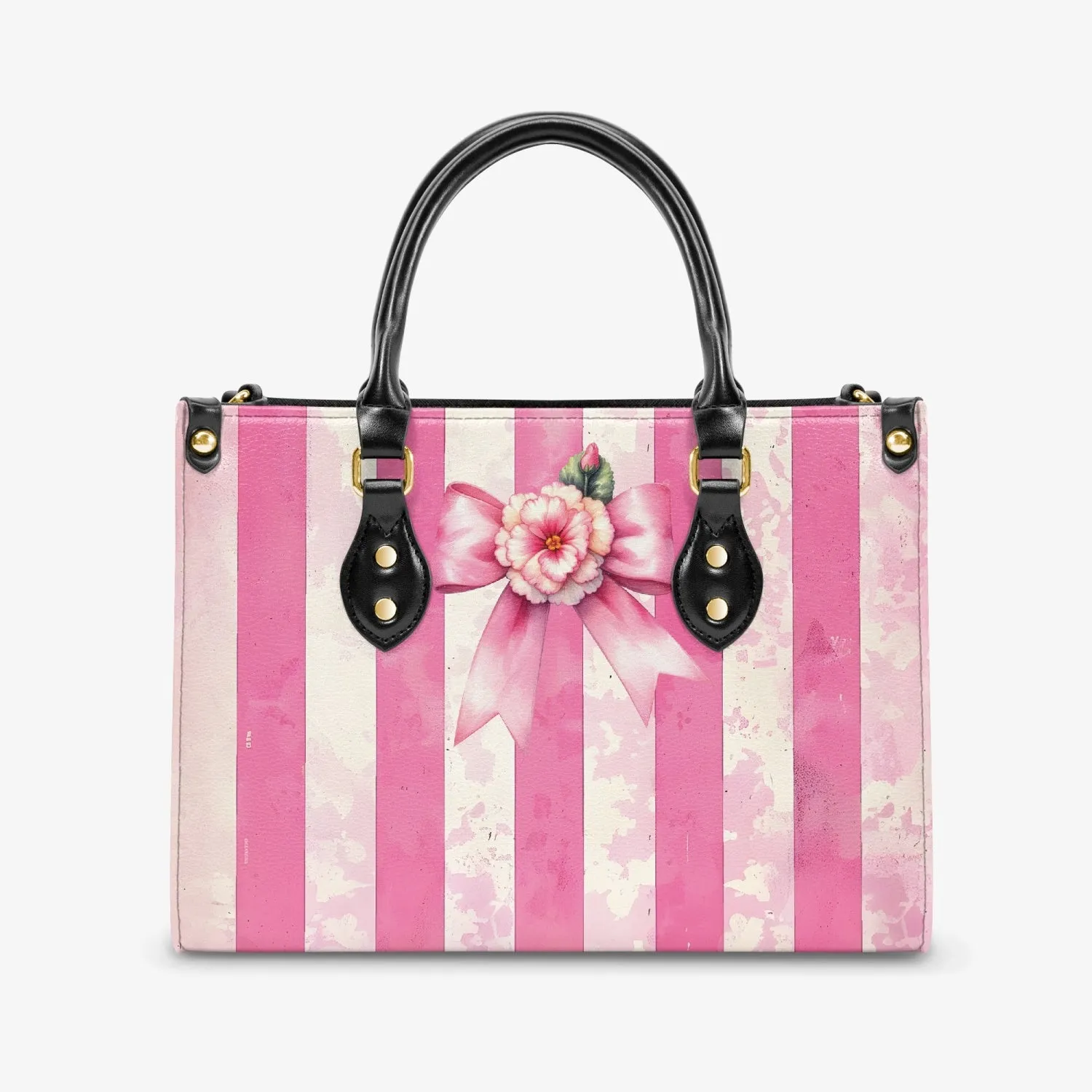 Women's Tote Bag - Rockabilly - Pink Candy Stripe