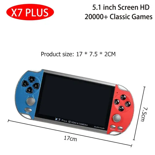 X12 Plus X7 Handheld Game Console  X7 Plus 7.1/5.1/4.3 Inch HD Screen