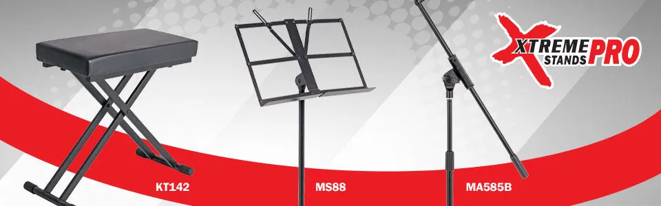 XTREME PRO  | MS88 | Heavy duty black music stand. Pro Series