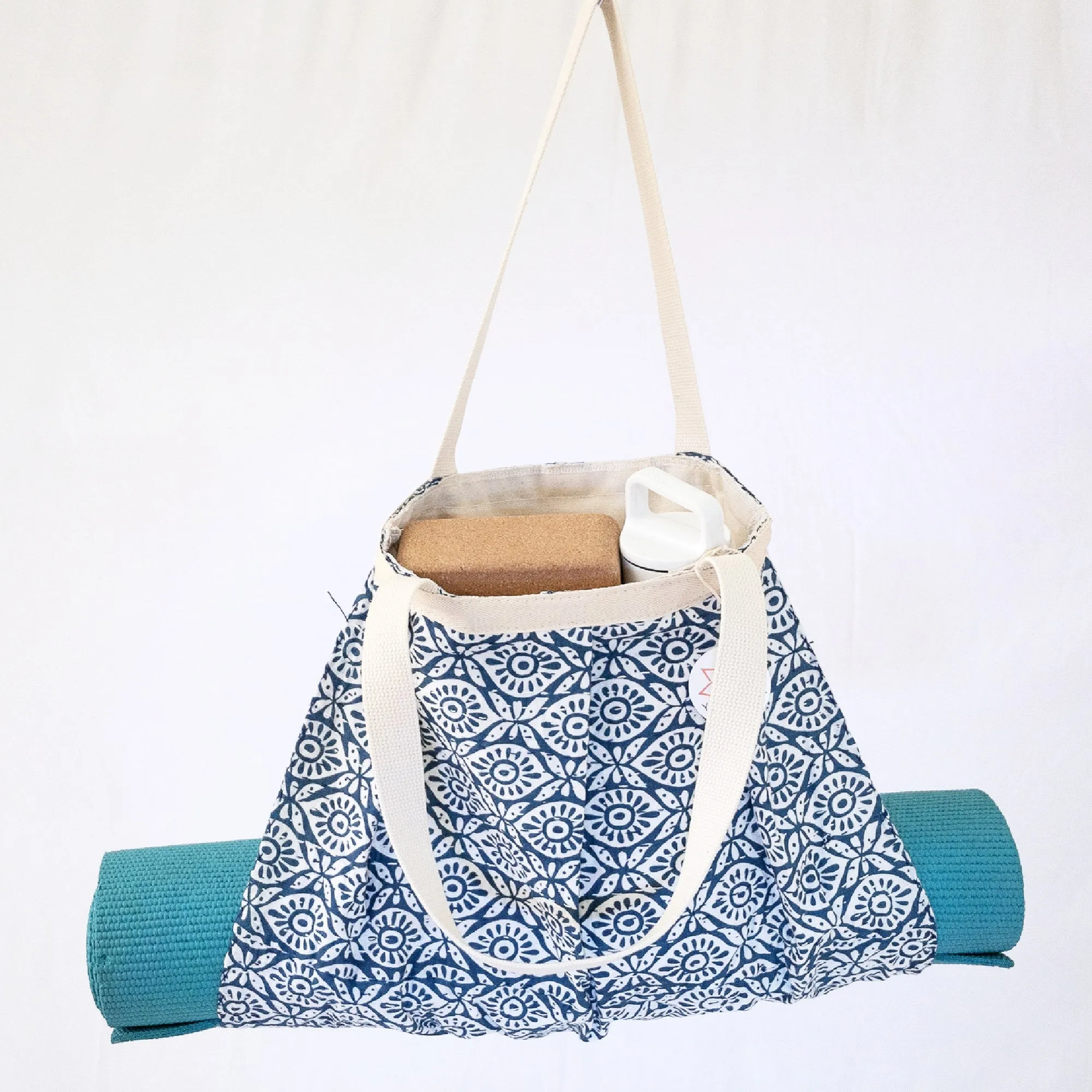 Yoga Mat Holder | Navy Blue Eyes | Yoga Mat Carrier Bag Purse